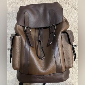 Coach Hudson Brown Leather Packpack